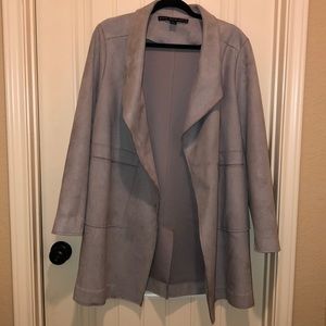 HYFVE | light grey suede coat